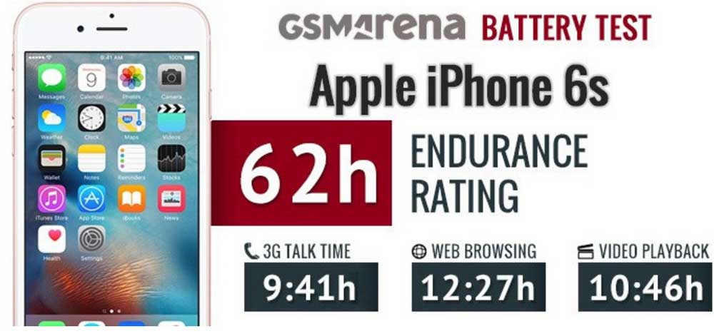 تست باتری گوشی موبایل اپل ایفون 6 اس ، apple iphone 6s