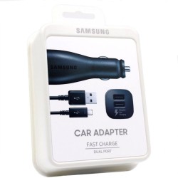 (Samsung Fast Charging Dual Car Charger (Micro-USB