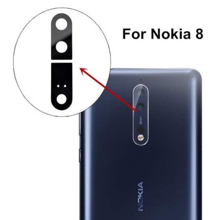 شیشه لنز دوربین نوکیا Nokia 8