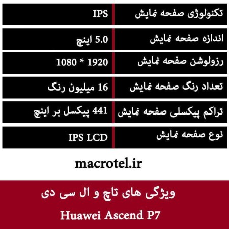 تاچ و ال سی دی Huawei P7