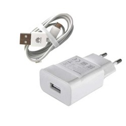 آداپتور هواوی با توان 10 وات و یک عدد خروجی  از نوع USB با کابل میکرو یو اس بی