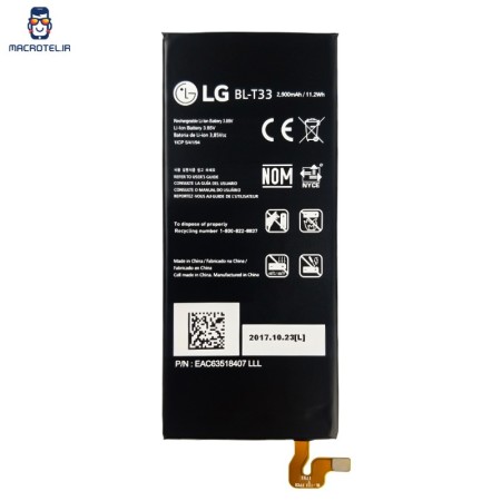 باتری موبایل LG Q6 مدل BL-T33 ظرفیت 3000 میلی آمپر ساعت