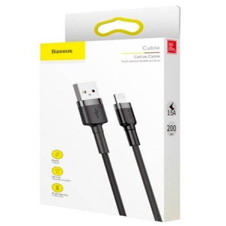 کابل شارژ و انتقال داده USB به لایتنینگ باسئوس Baseus Cafule Cable USB to Lightning 1.5A 2m