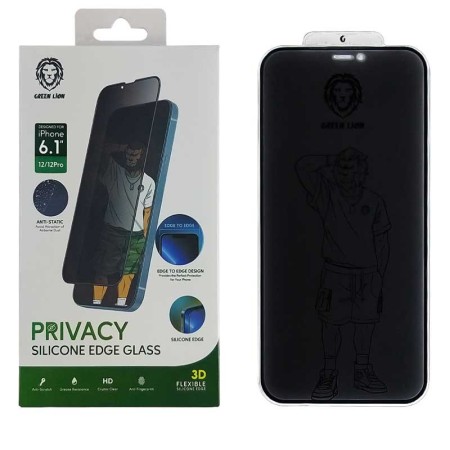 گلس پرایوسی آیفون iPhone 12 مدل Privacy Silicone Edge Glass