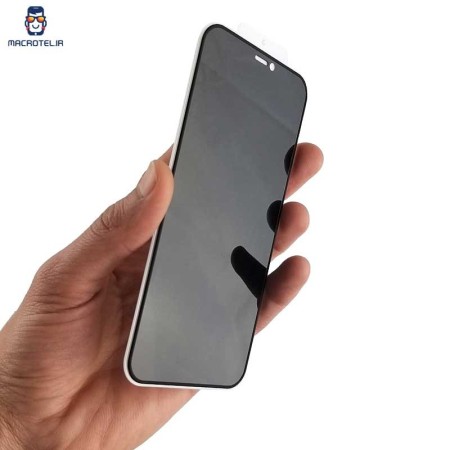 گلس پرایوسی Apple iPhone 12 Pro برند گرین Privacy Silicone Edge Glass