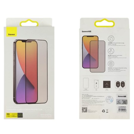گلس محافظ صفحه نمایش پرایوسی دو تایی بیسوس مناسب آیفون iPhone 12