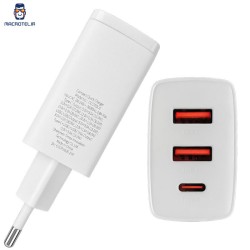 شارژر سه پورت بیسوس مدل Compact Quick Charger 30W