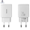 شارژر دیواری سریع 20 وات بیسوس با دو درگاه خروجی USB و Type-C