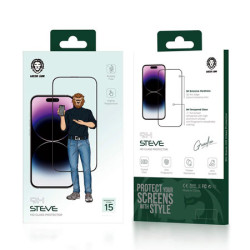 گلس گرین لاین مناسب اپل iphone 15 مدل Steve شفاف