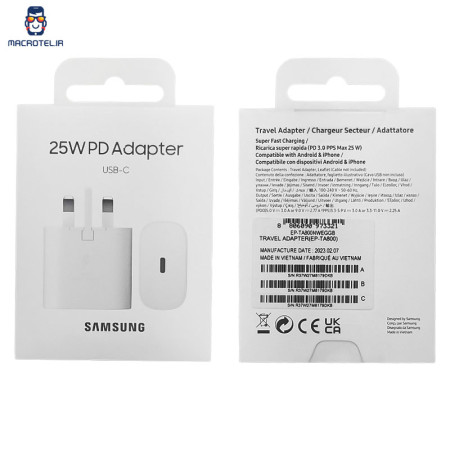 جعبه شارژر Samsung Galaxy S23 FE مدل 25W PD Adapter