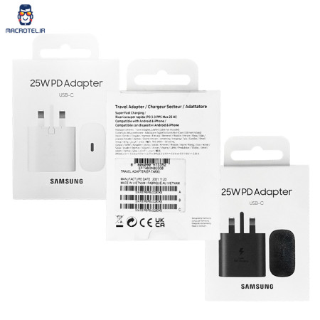 بسته بندی  فست شارژر اصلی سامسونگ Galaxy A71 مدل 25W PD Adapter EP-TA800