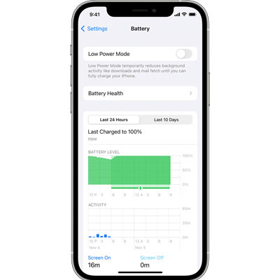 چک کردن الگوی مصرف باتری آیفون و حل مشکل تخلیه‌ی شارژ