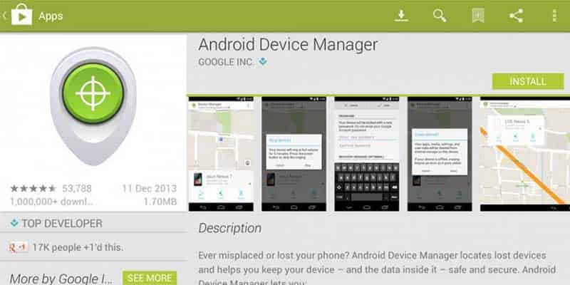 ریست فکتوری ال جی با اپلیکیشن android Device Manager