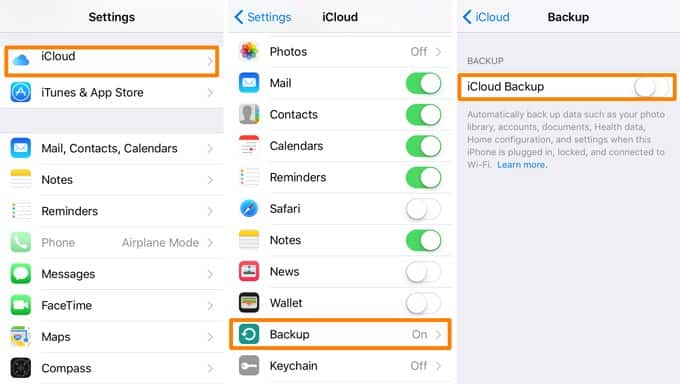 ریستور آیفون با iCloud