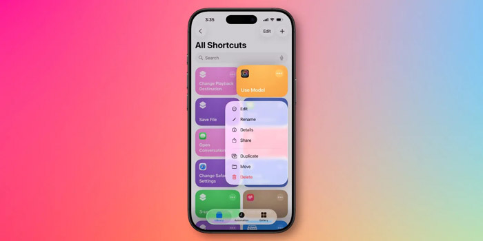 تغییرات Shortcuts در iOS 26
