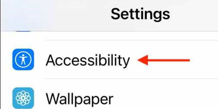 برای فعال کردن Back Tap آیفون وارد منو Accessibility شوید