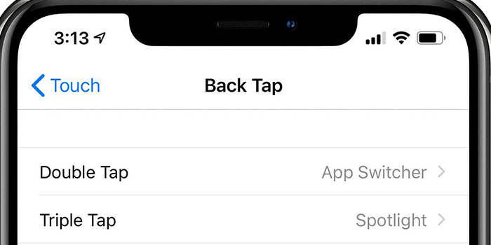 قابلیت بک تب Back Tab در آیفون ios 14