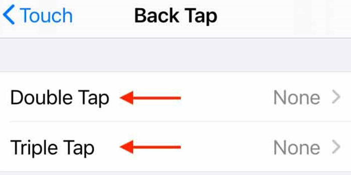 back tap در ios 14