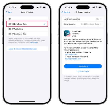 نحوه راه اندازی ios 18